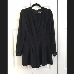 Black long sleeve romper